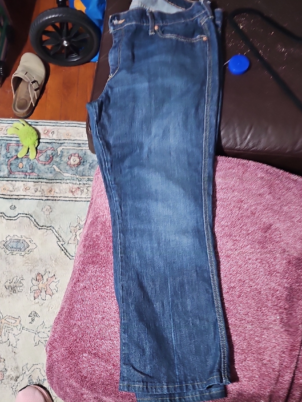 Old Navy Women's Dark Blue Straight-Leg Jeans